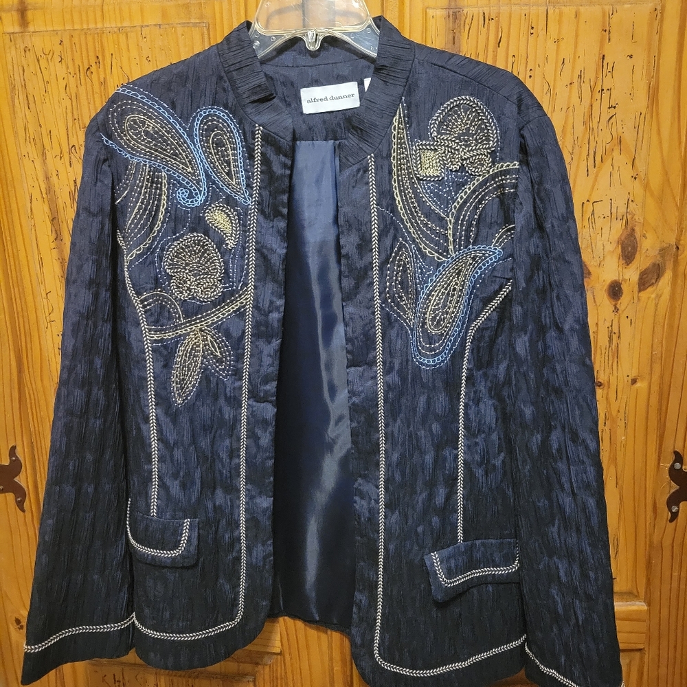 alfred dunner embroidered jacket.